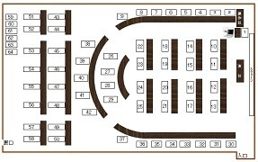 ホール内の座席図