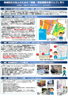 地域防災力向上のための地震・津波ハザードマップ作り