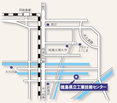 徳島県立工業技術センター案内図