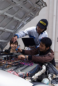 電気自動車の実験