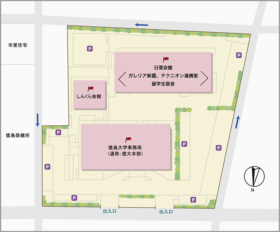 新蔵キャンパス（拡大図）