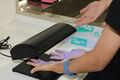 After washing your hands, check for remaining dirt with UV light